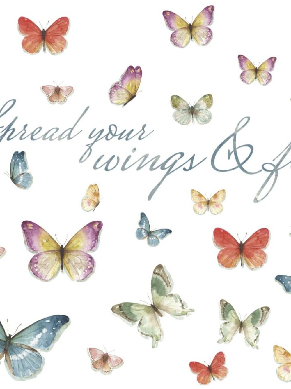 Lisa Audit Butterfly Quote Peel and Stick Wall Decals